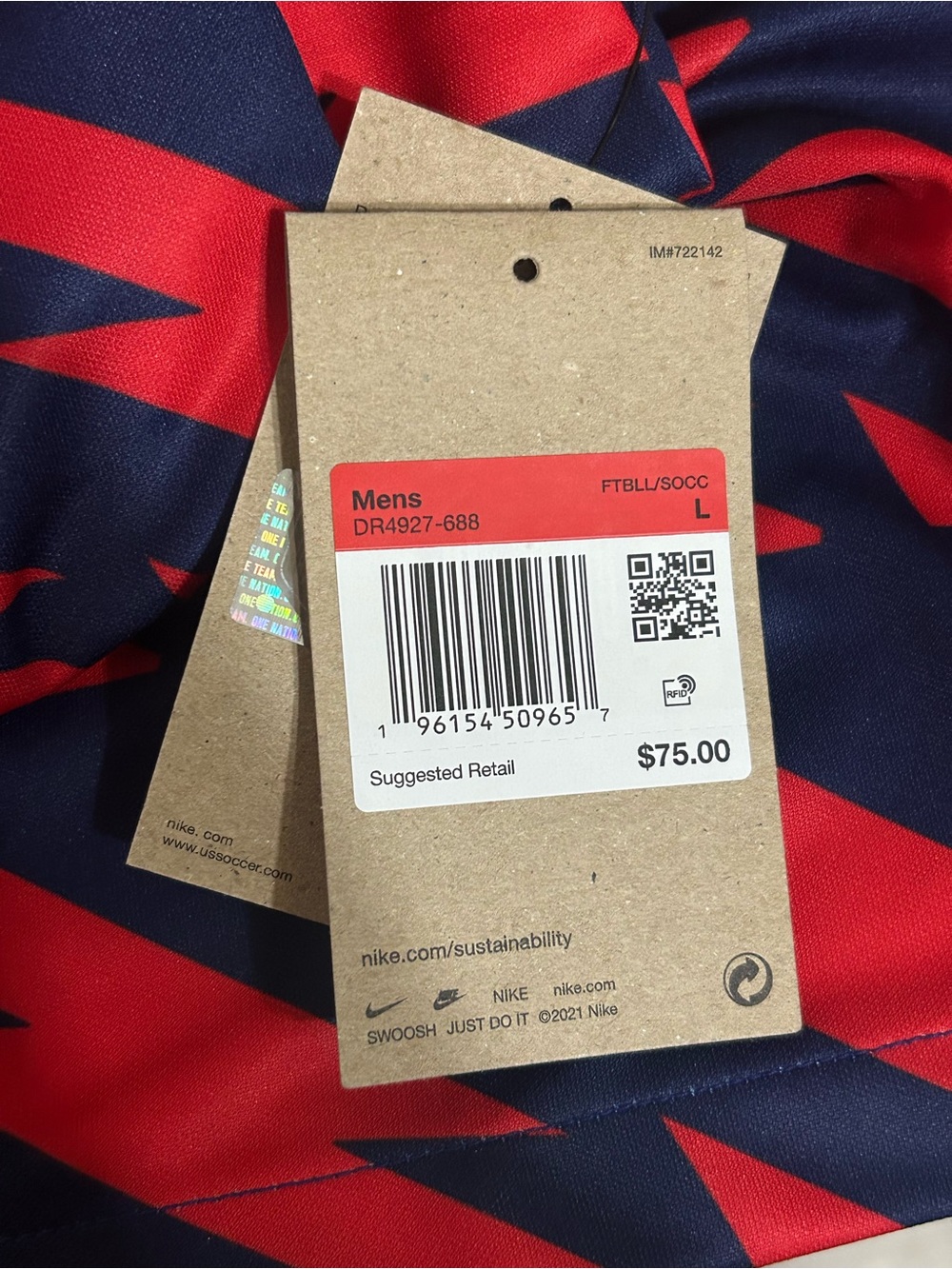 Nike USA Soccer USWNT Academy Pro Pre Match Jersey Men's Size L - Picture 4 of 4